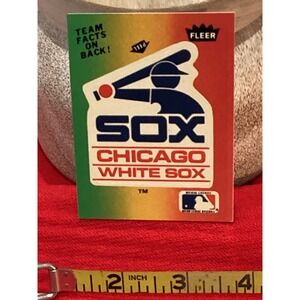 1982 Fleer Chicago White Sox MLB Baseball Team Logo Sticker Card Vintage Stats